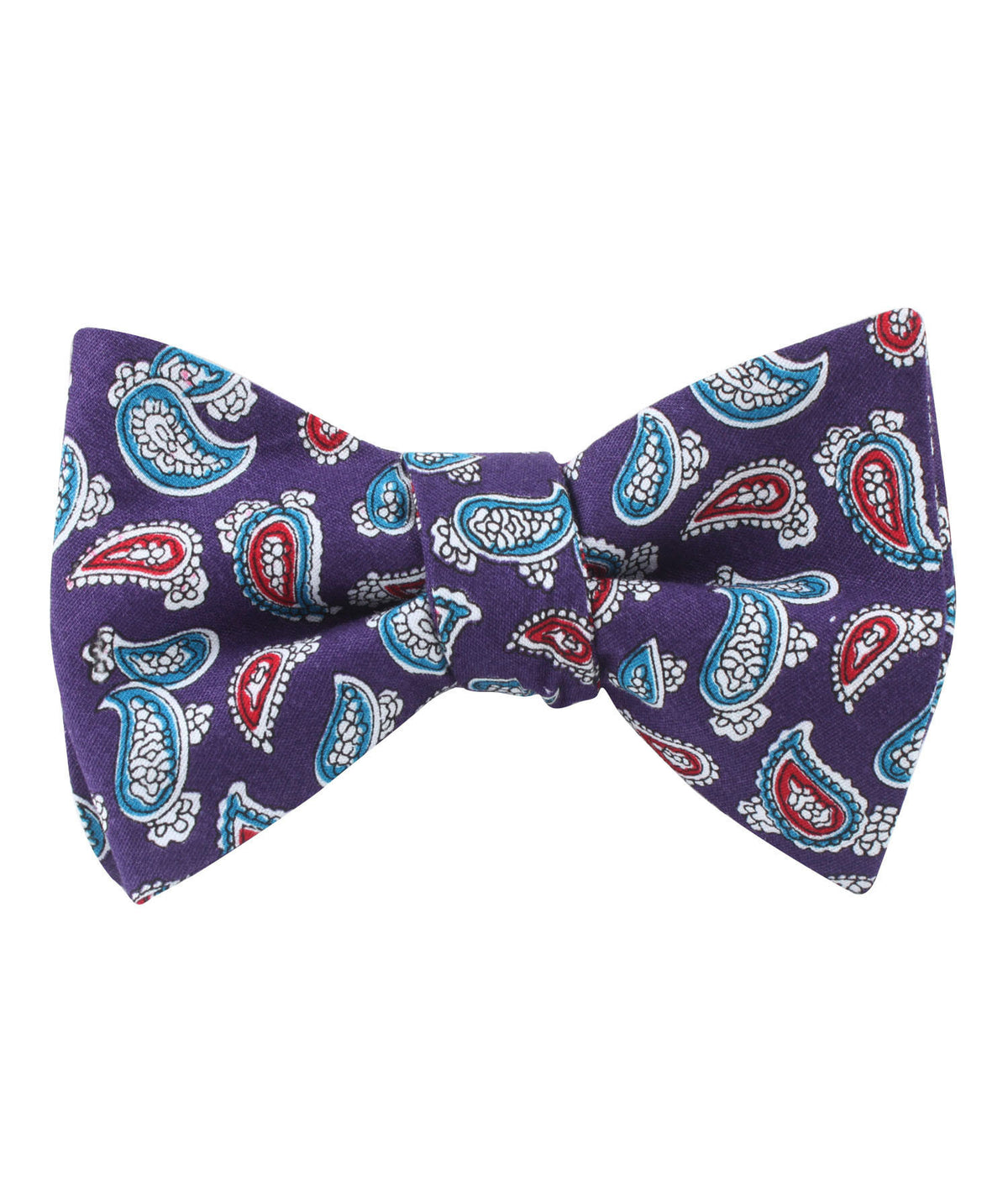 Lago di Bolsena Purple Paisley Self Tied Bowtie