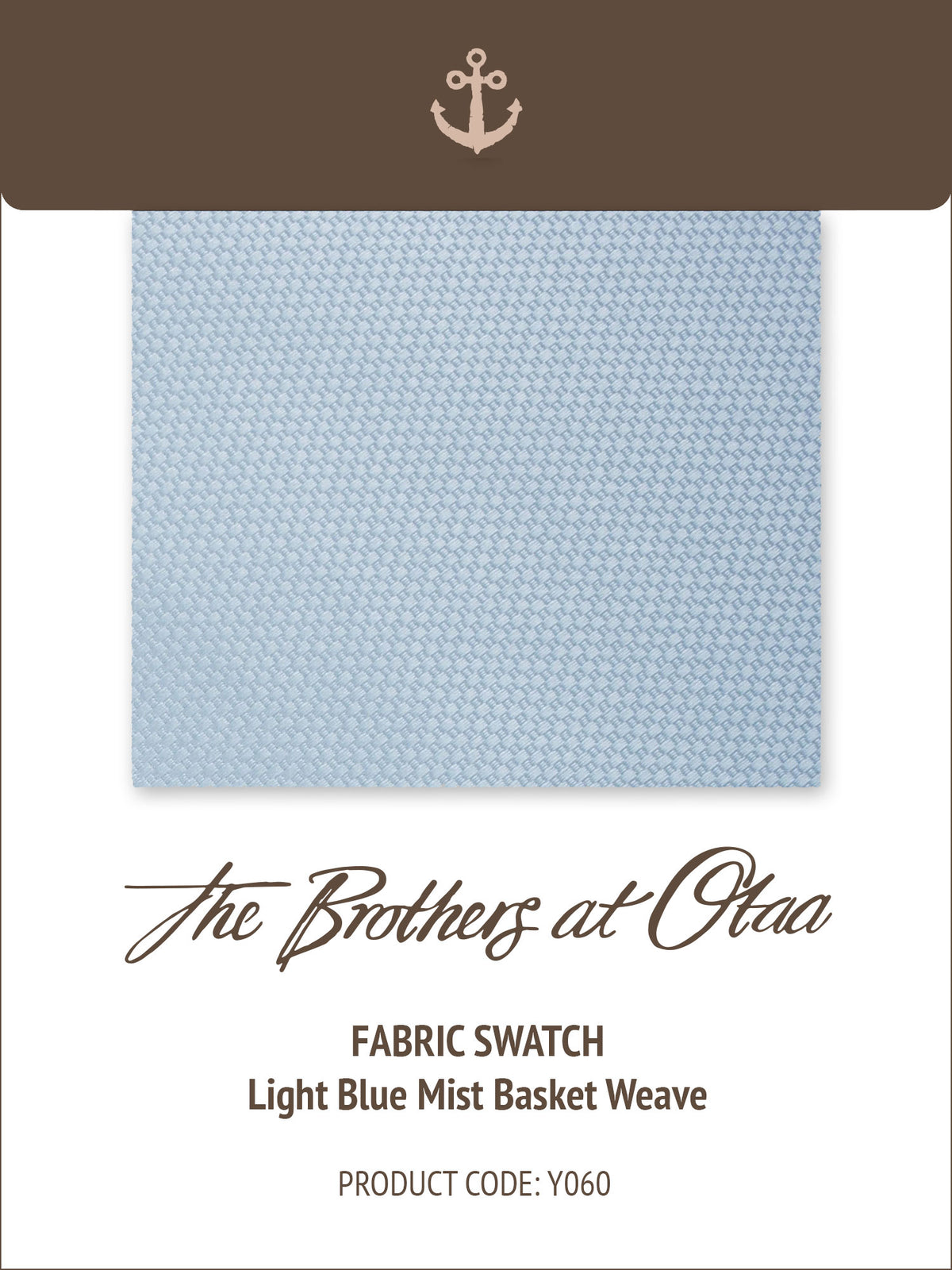 Light Blue Mist Basket Weave Y060 Fabric Swatch