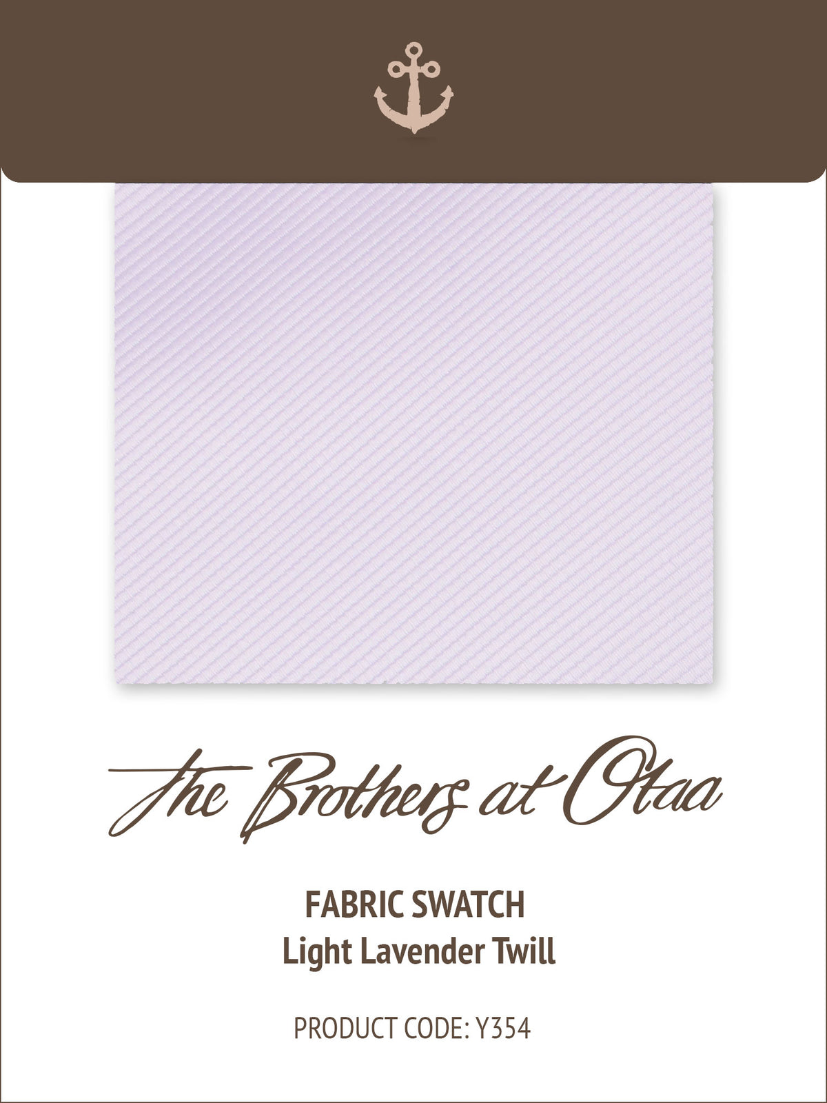 Light Lavender Twill Y354 Fabric Swatch