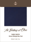 Marine Midnight Blue Twill Y361 Fabric Swatch