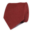 Maroon Slub Linen Necktie Front