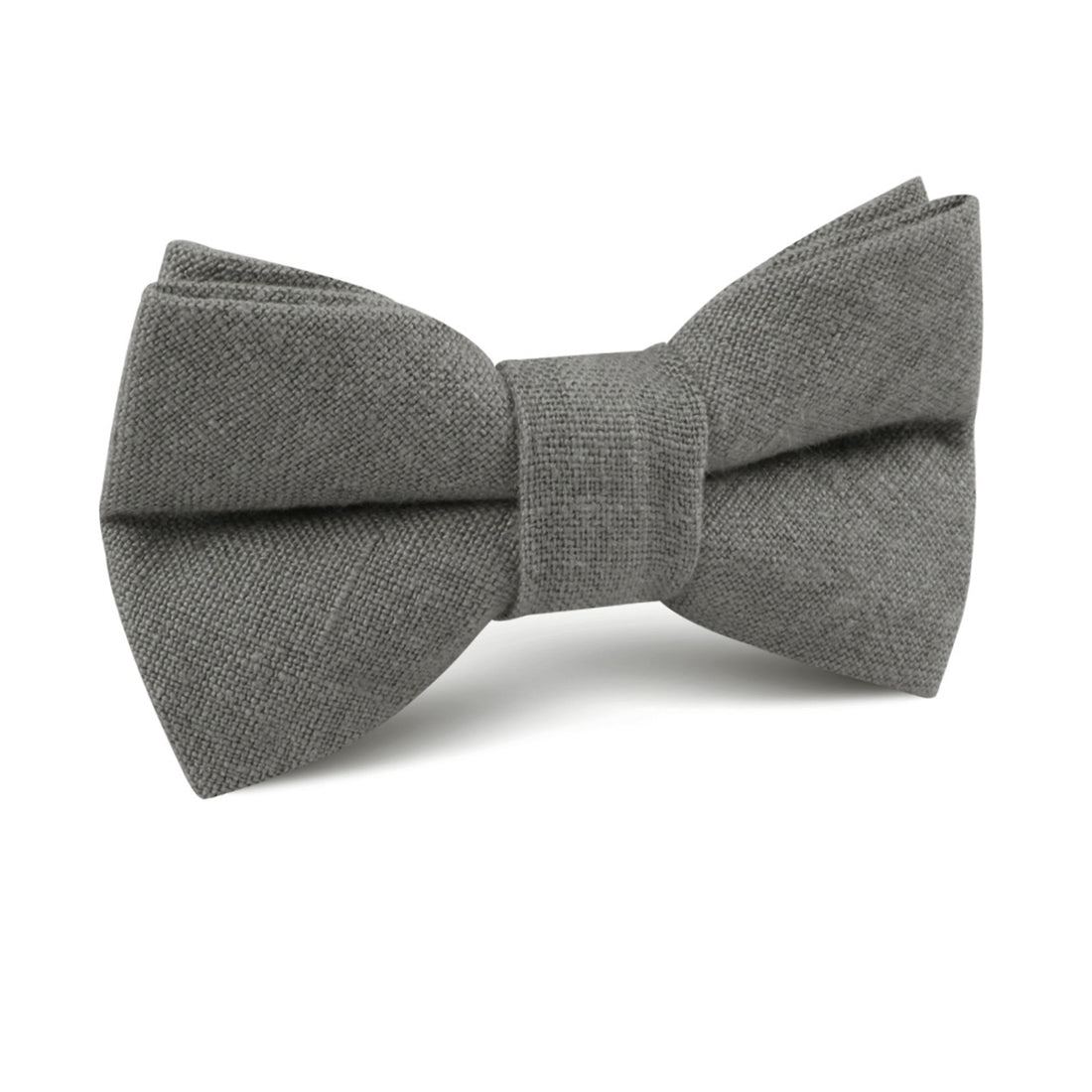 Mercury Charcoal Linen Kids Bow Tie