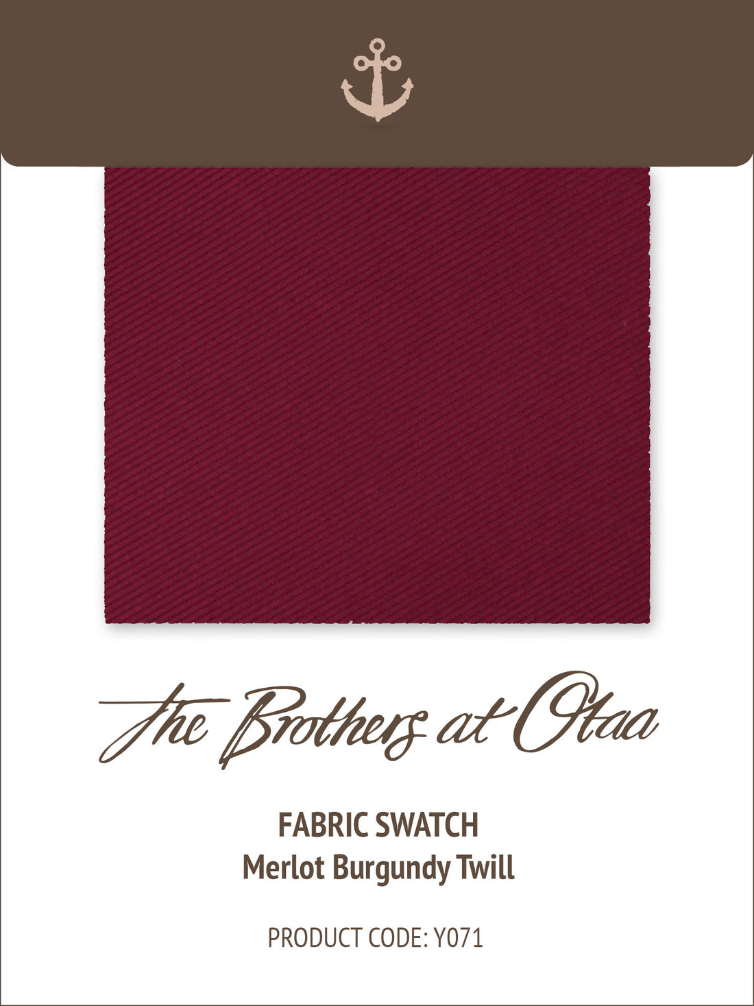 Merlot Burgundy Twill Y071 Fabric Swacth