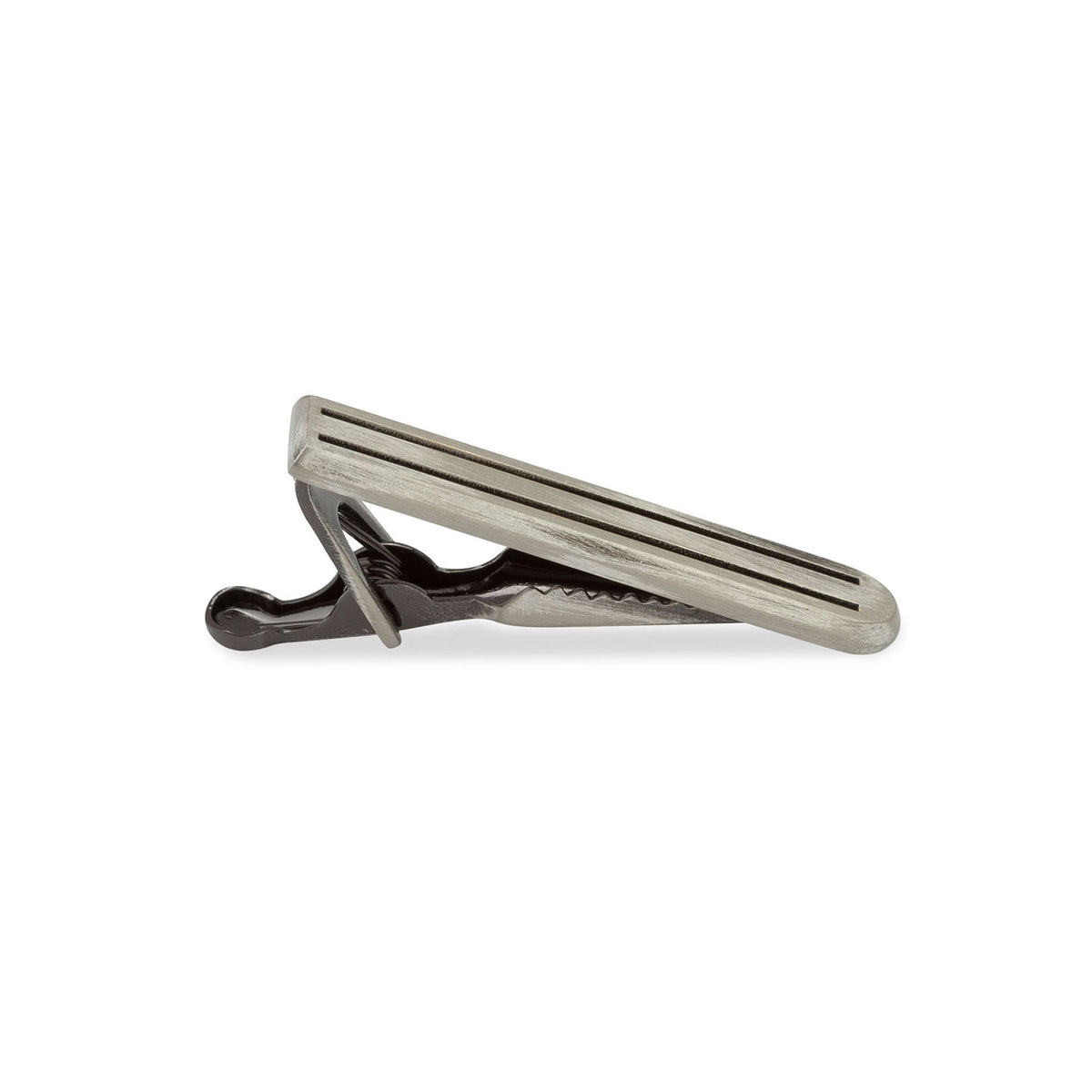 Mini Antique Silver Pinstripe Tie Bars