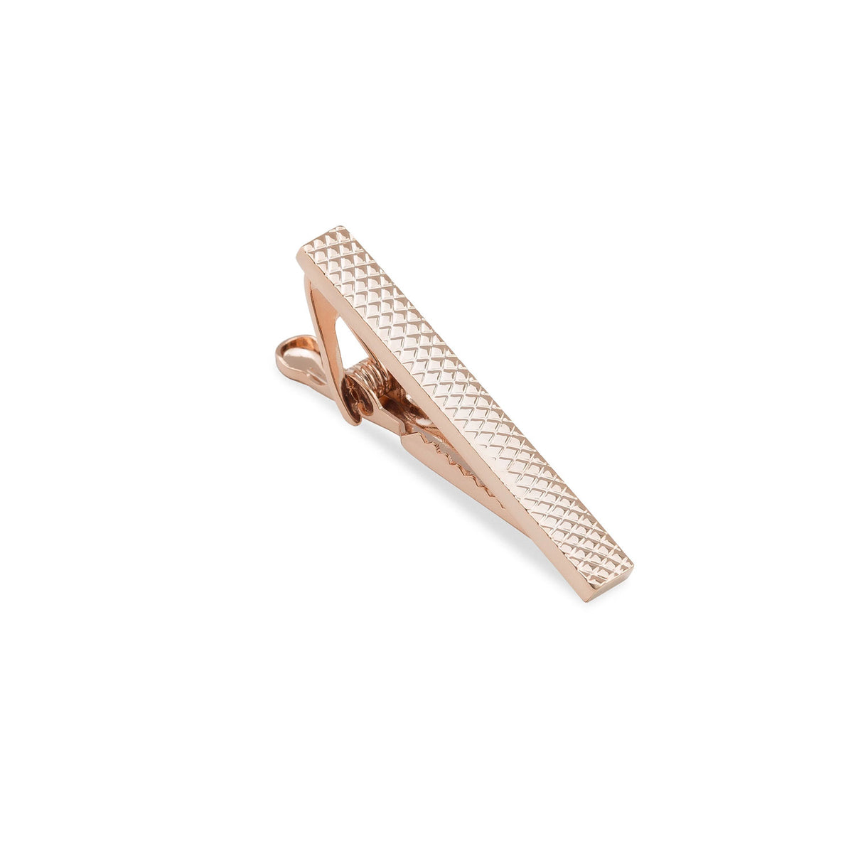 Mini Rose Gold Crosshatch Tie Bar