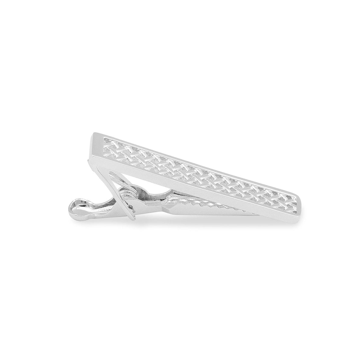 Mini Silver Crocetti Mesh Tie Bars