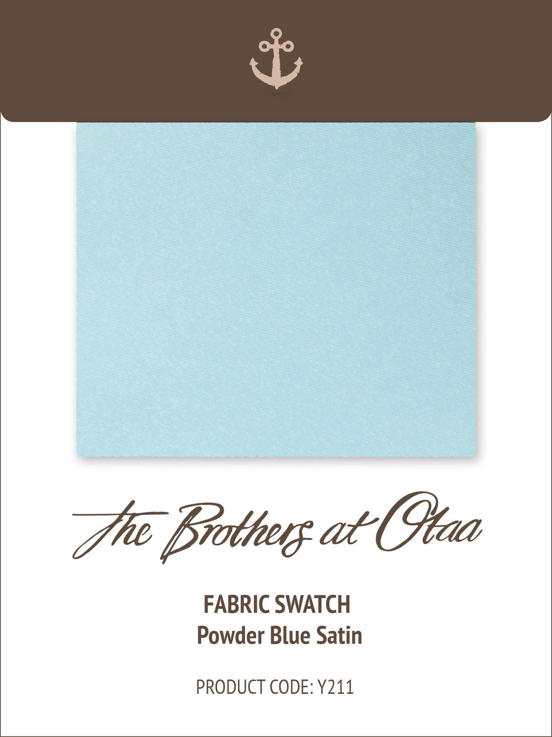 Powder Blue Satin Y211 Fabric Swatch