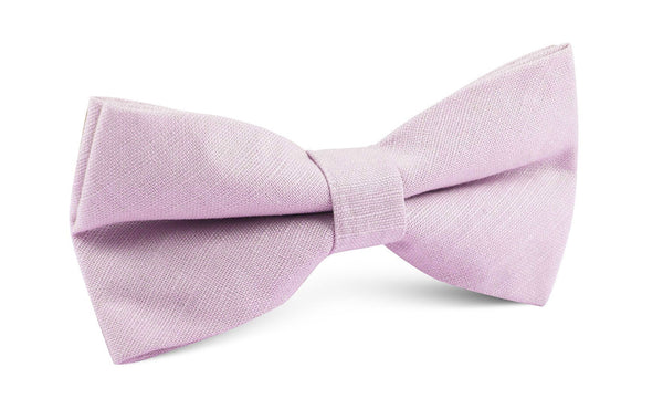 Purple Lilac Lavender Slub Linen Bow Tie | Wedding Pre-Tied