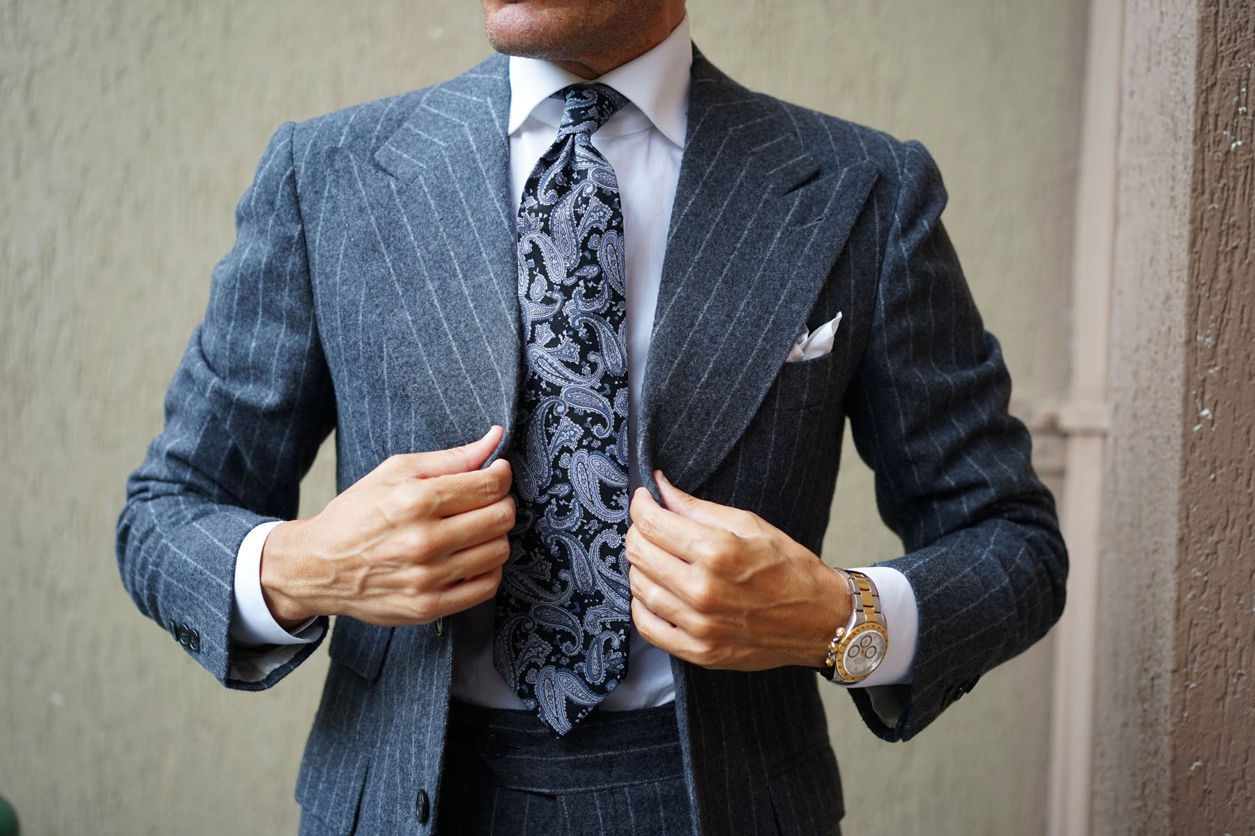 Ross Archipelago Black Paisley Tie | Men's Neckties | Designer Ties AU ...