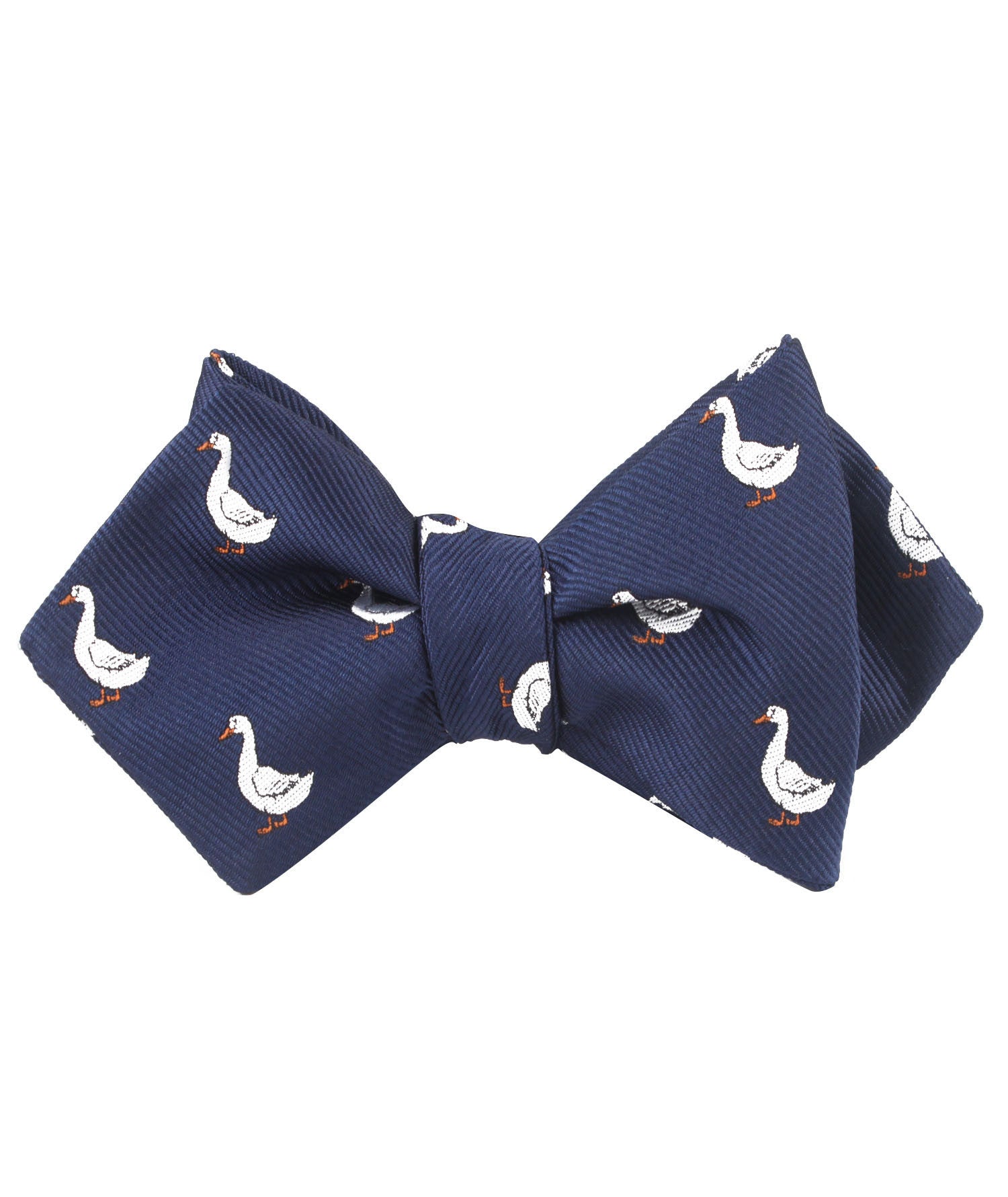 Russian White Goose Diamond Self Bow Tie | Bird Animal Self-Tie Bowtie ...