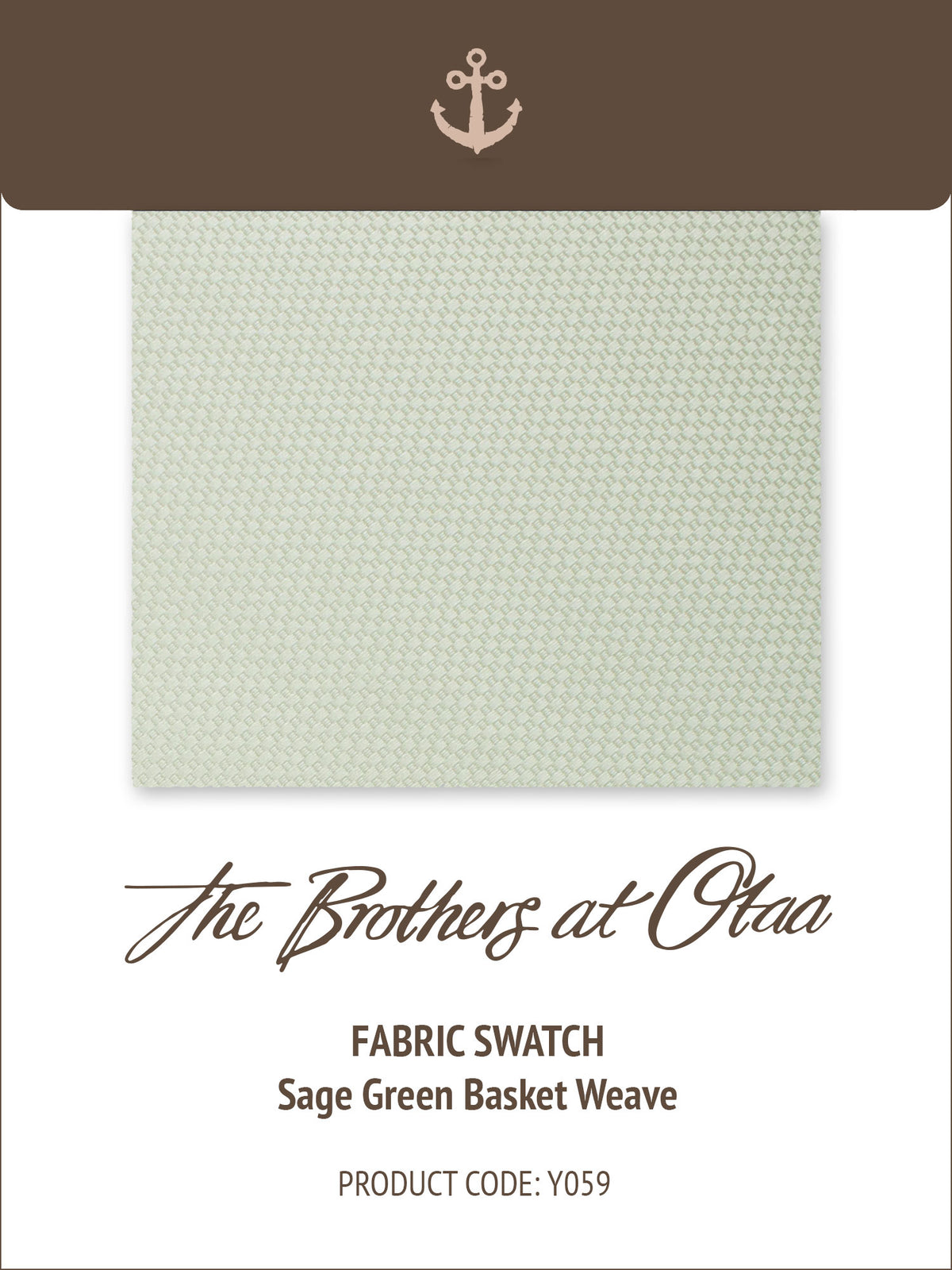 Sage Green Basket Weave Y059 Fabric Swatch