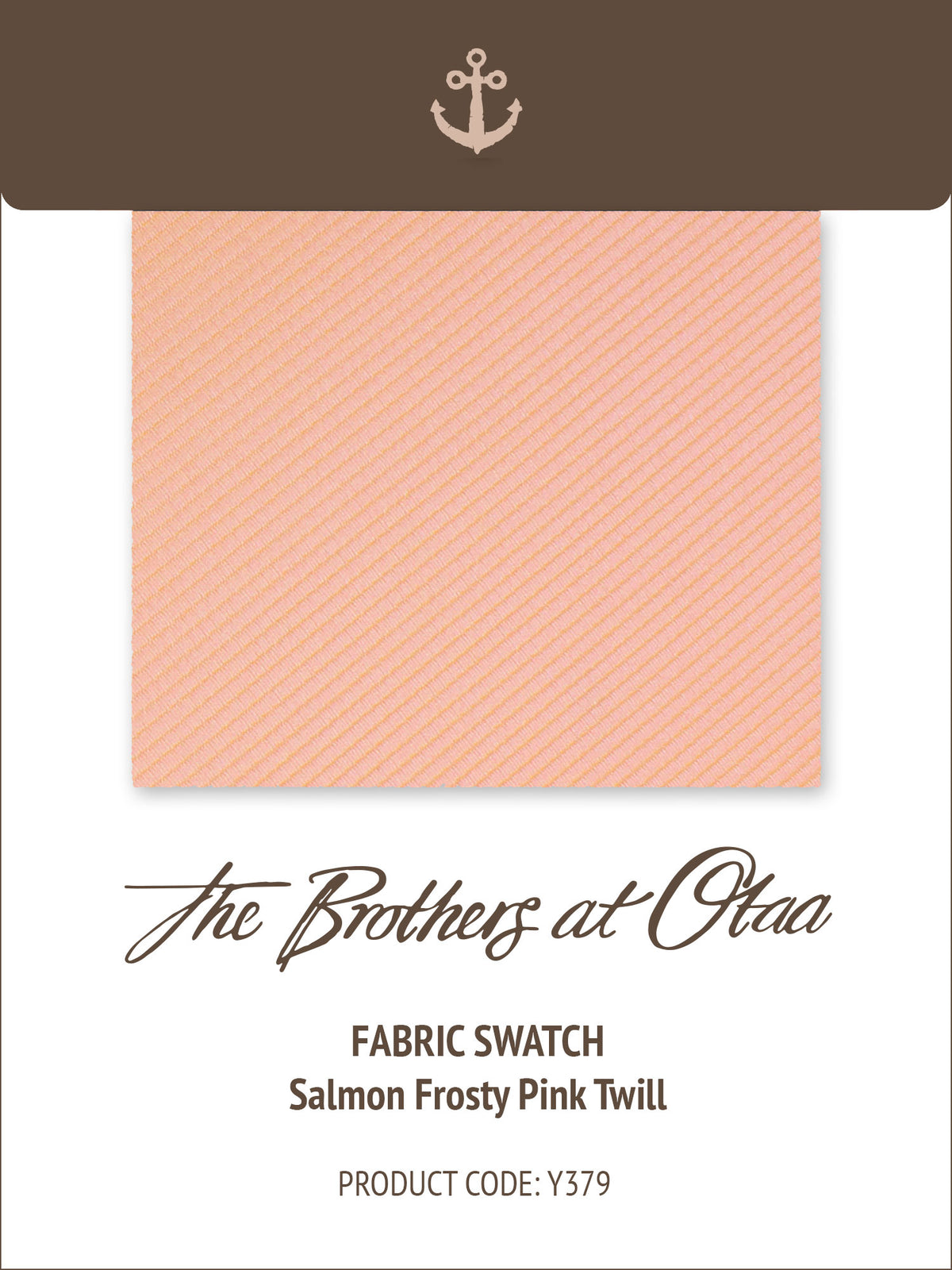 Salmon Frosty Pink Twill Y379 Fabric Swatch