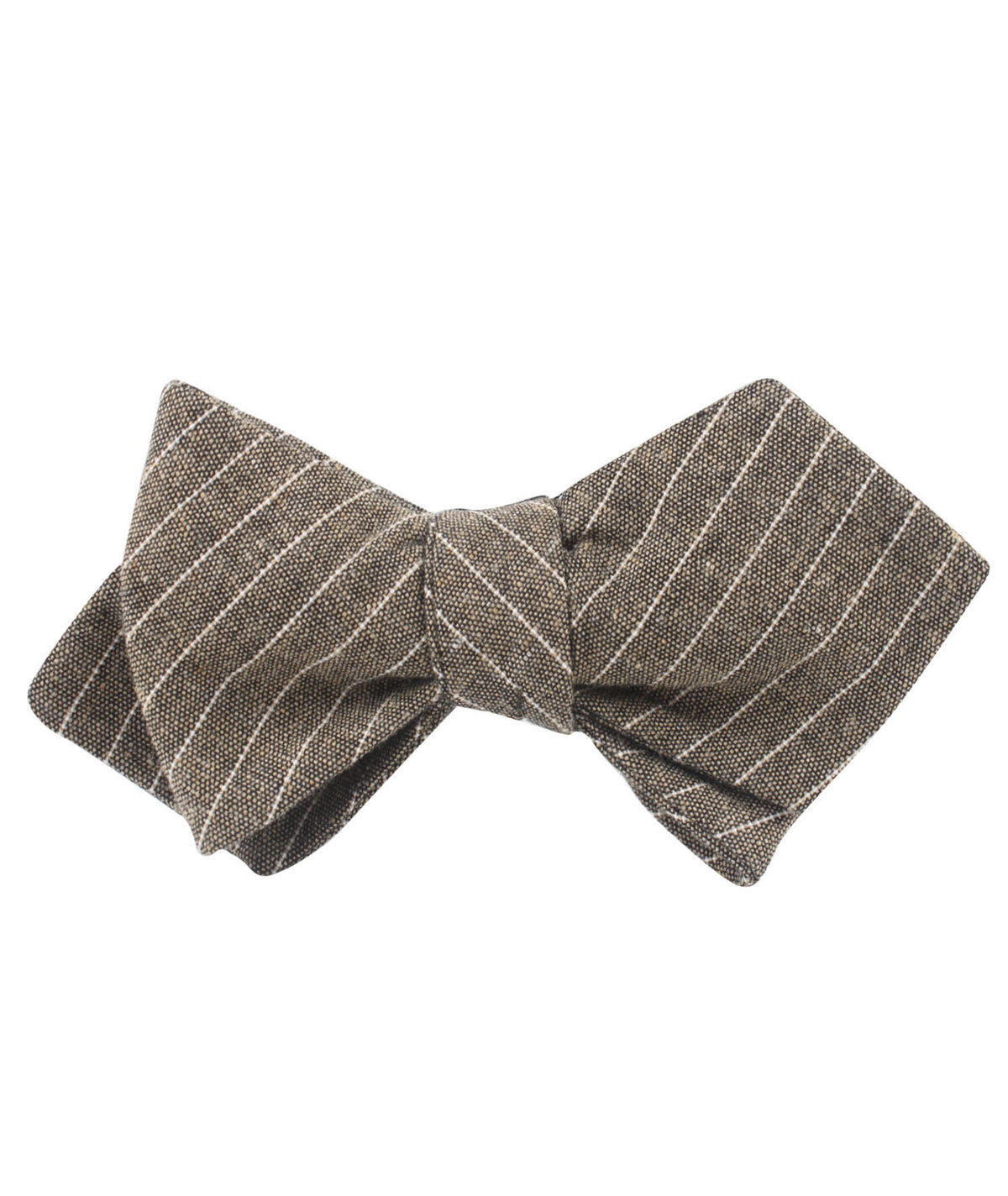 Sandman Linen Pinstripe Diamond Self Bowtie