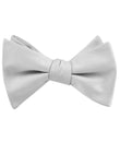 Silver Fog Weave Self Tied Bow Tie