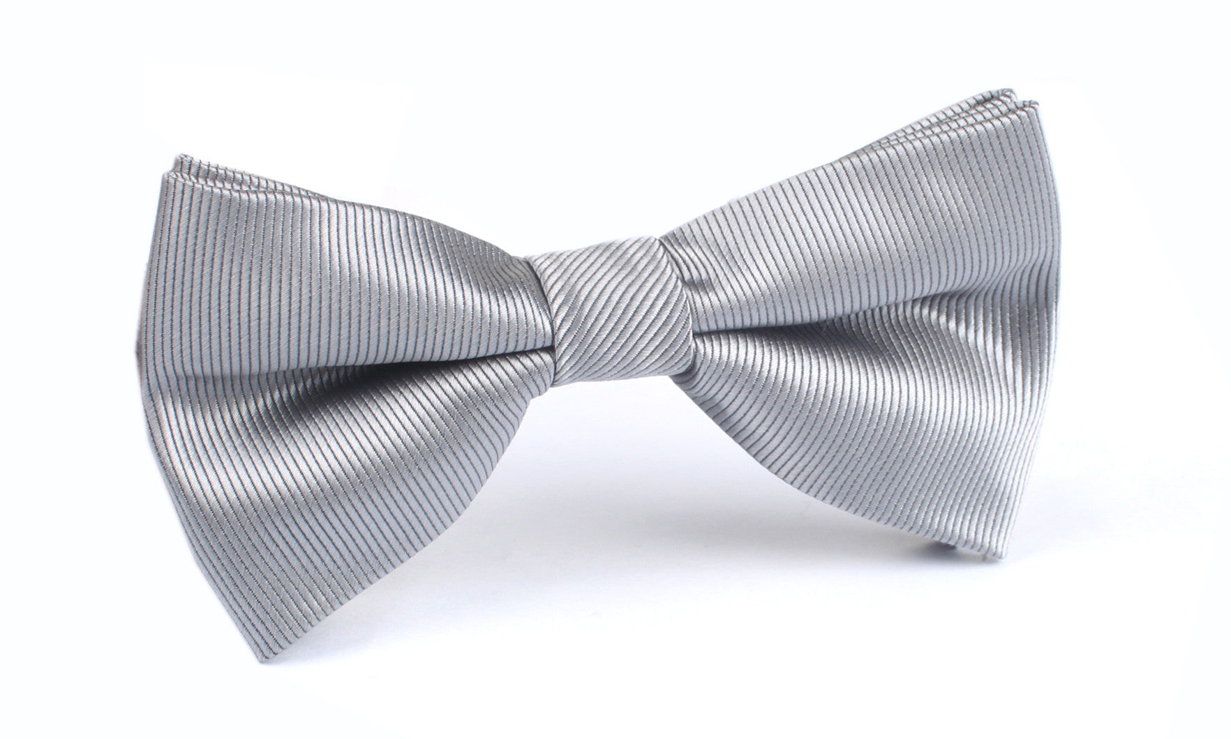 50 Gray Bow Tie Ties / Adjustable Silver Metal Clip / Bow Tie