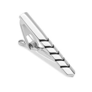 Silver Chevron Tie Bar