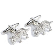 Silver Triceratops Cufflink