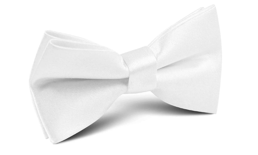 Snow White Satin Bow Tie