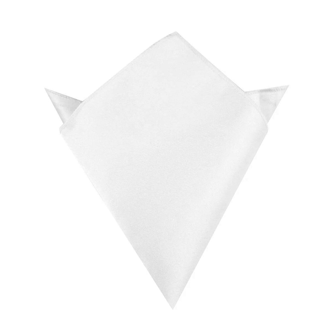 Snow White Satin Pocket Square