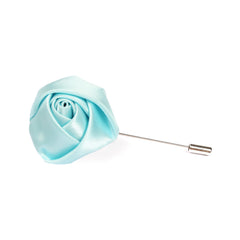 Tiffany Blue Lapel Flower Pin Front Boutonniere