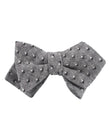 Inception Black Linen Diamond Self Bowtie