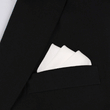 White Cotton Pocket Square