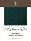 Venice Dark Green Diamond Y055 Fabric Swatch