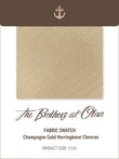 Champagne Gold Herringbone Chevron Y110 Fabric Swatch